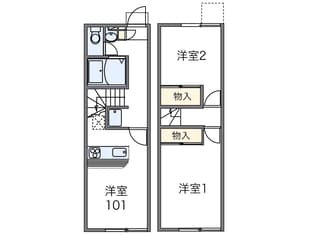 レオパレスエムズコートＢの物件間取画像